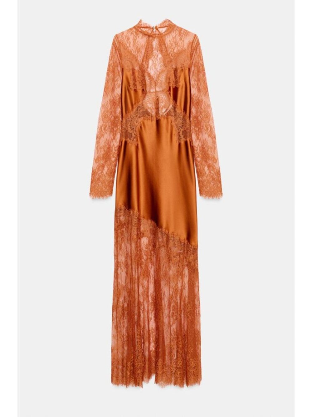 ZARA ZW COLLECTION LACE SATIN DRESS 5919/133/732
